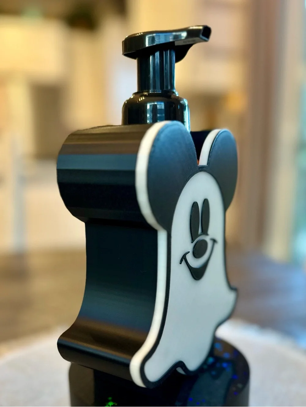 GLOW-IN-THE-DARK Disney Ghost Mickey Soap Holder for Bath & Body Works Bottles